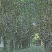 Gustav Klimt Avenue in Schloss Kammer Park (mk20) oil on canvas